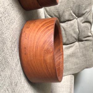 Wooden Salad Bowl Set Made in Thailand in Used Condition